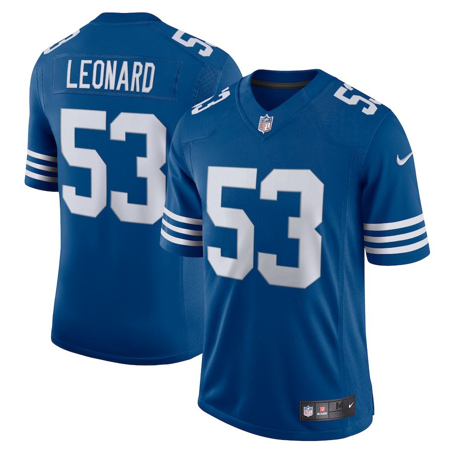 Men Indianapolis Colts #53 Darius Leonard Nike Royal Alternate Vapor Limited NFL Jersey